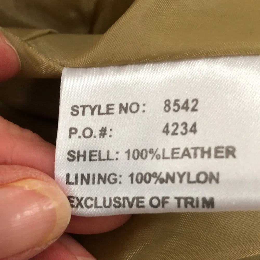 Boston proper size 12 camel color leather long coat - Picture 5 of 15